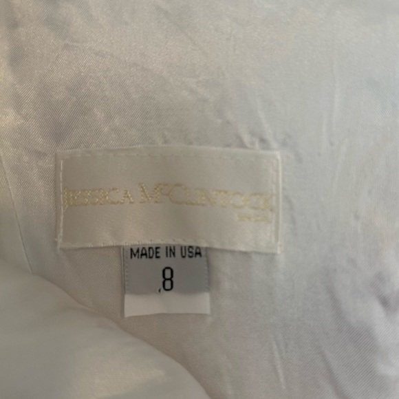 Jessica McClintock Vintage Bridal Floral Dress Sleeveless Scoop Neck Gown Sz 8 - Picture 6 of 11